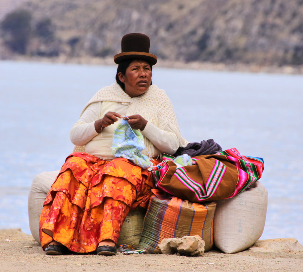 Loop oder Schal aus Alpakawolle - Handarbeit aus Bolivien