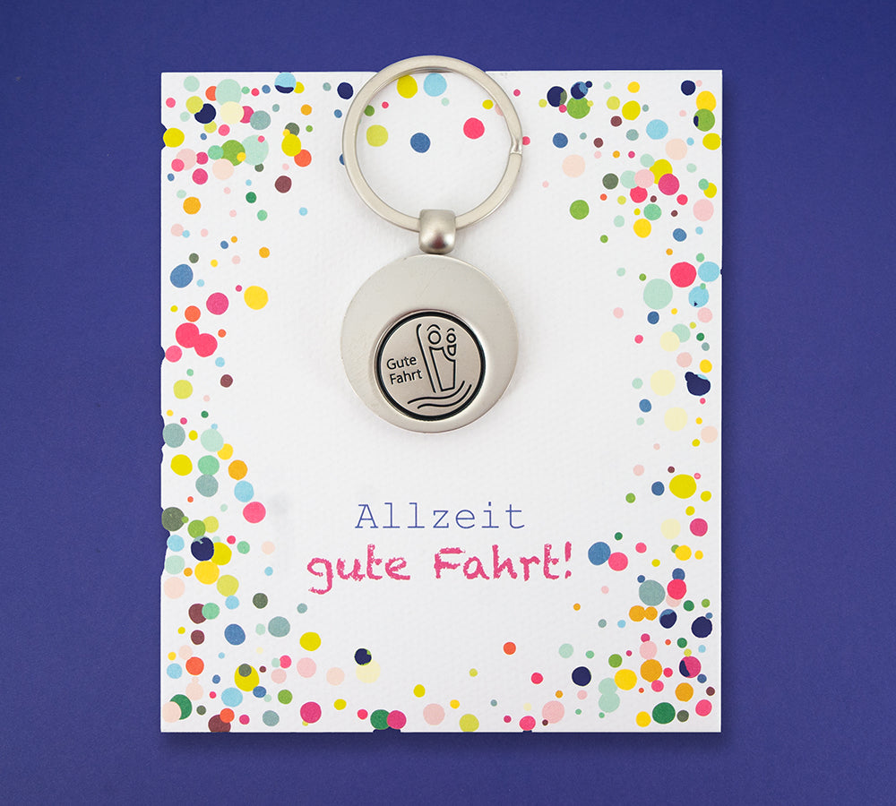 Schlüsselanhänger »Christophorus« mit Einkaufswagen-Chip