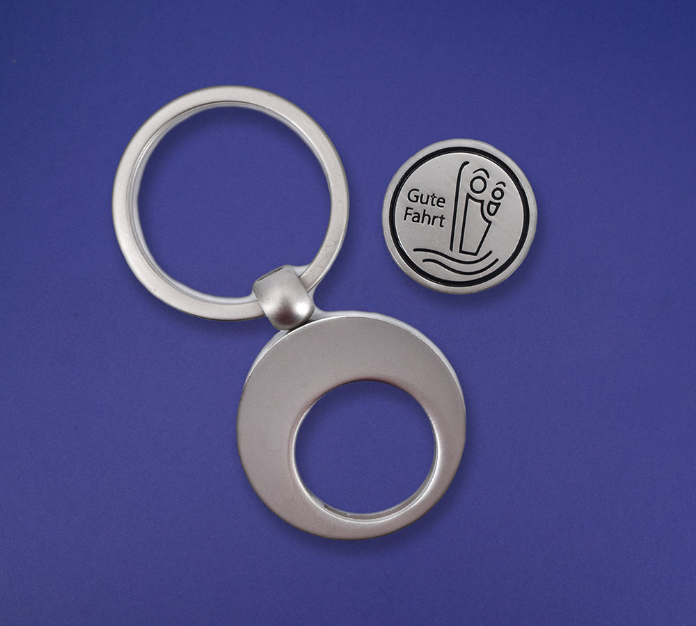 Schlüsselanhänger »Christophorus« mit Einkaufswagen-Chip