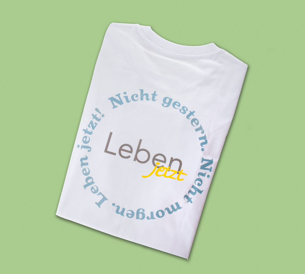 Jubiläums-T-Shirt ‚Leben jetzt‘ (Herren)