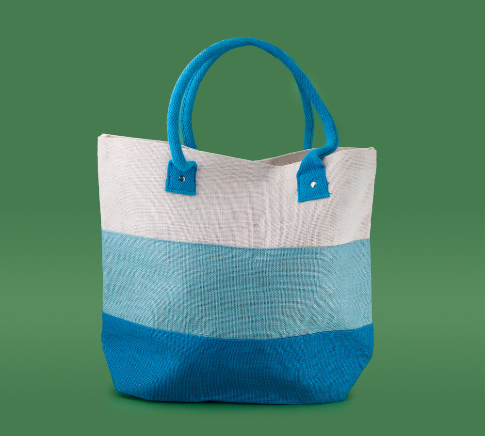 Sommerliche Jute-Tasche ‚Leben jetzt‘