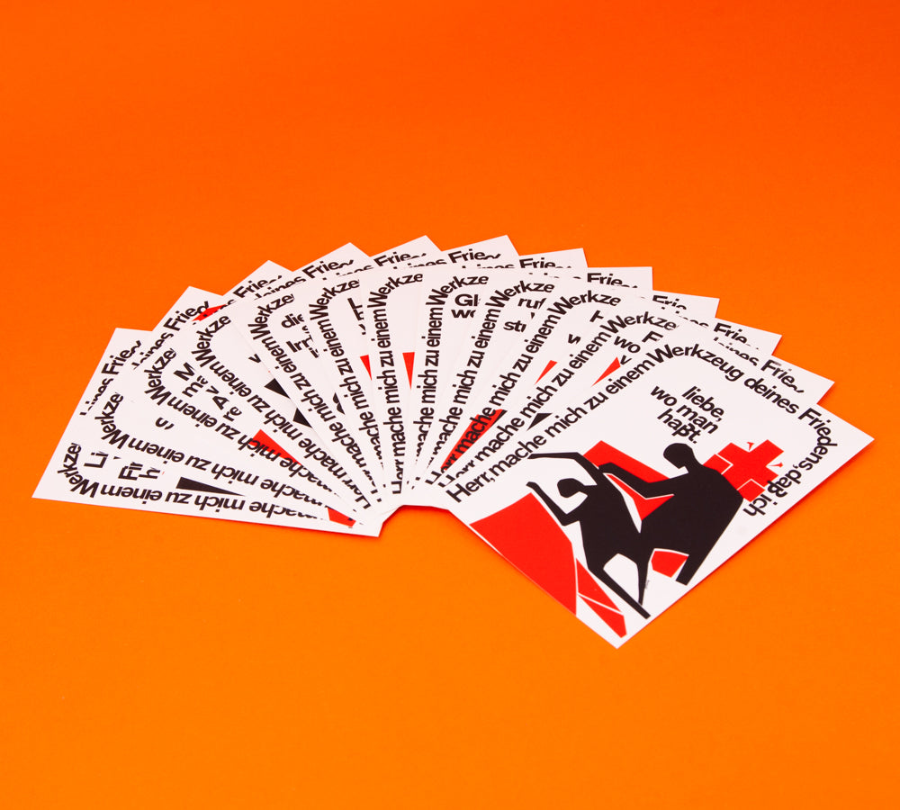 Kunst-Postkartenset "Werkzeug Deines Friedens"