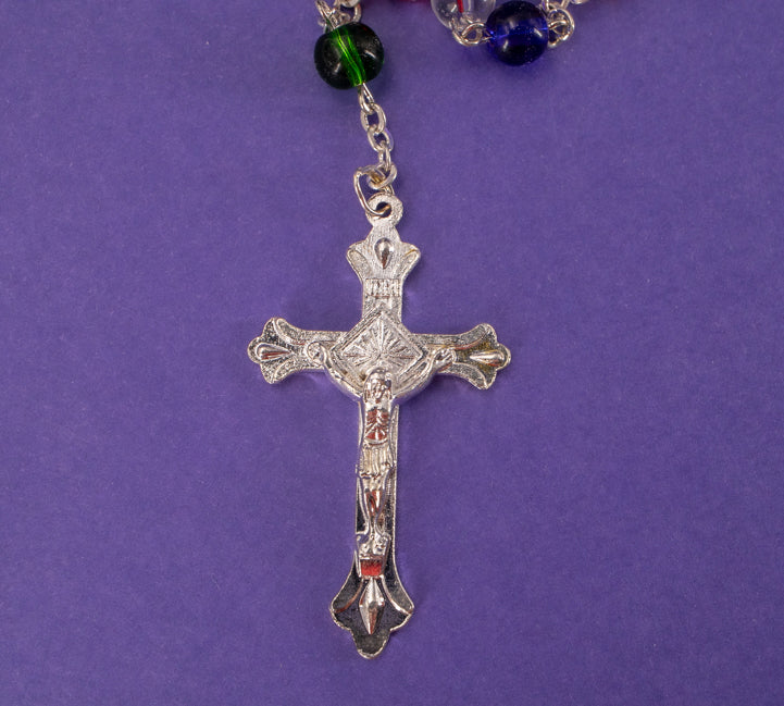 Farbenfroher Missions-Rosenkranz aus Rom