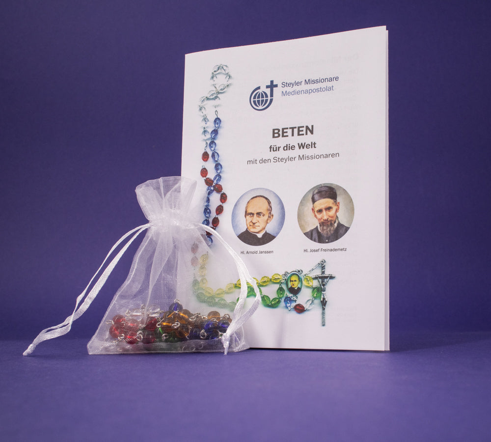 Farbenfroher Missions-Rosenkranz aus Rom