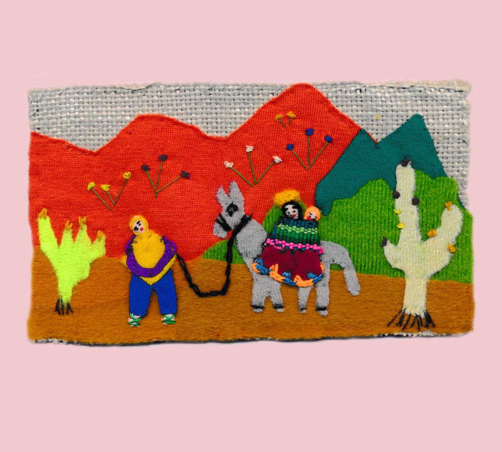 Handgenähte Alltagsmotive aus Bolivien