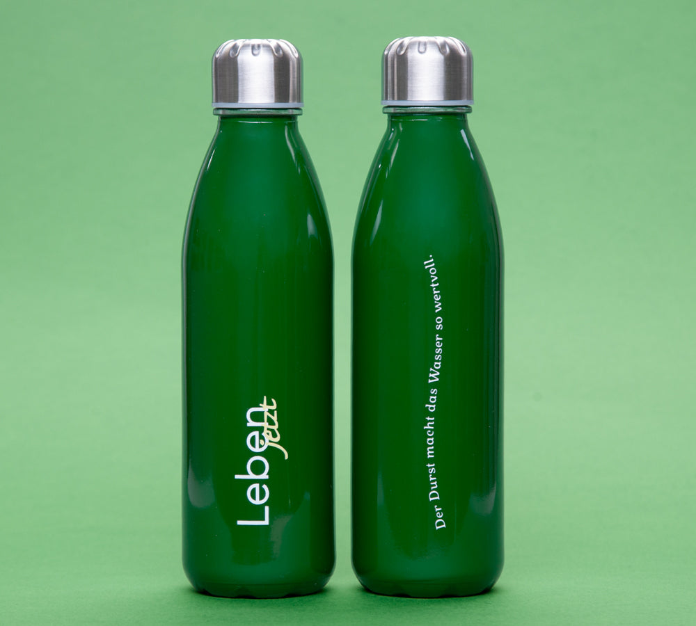 Glasflasche 'Leben jetzt'