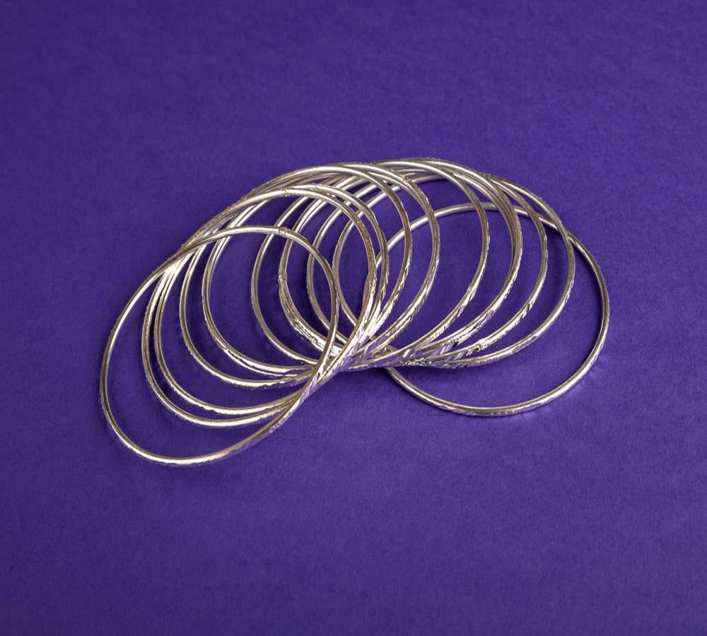 10er-Set: Schicke Armreifen aus Pakistan