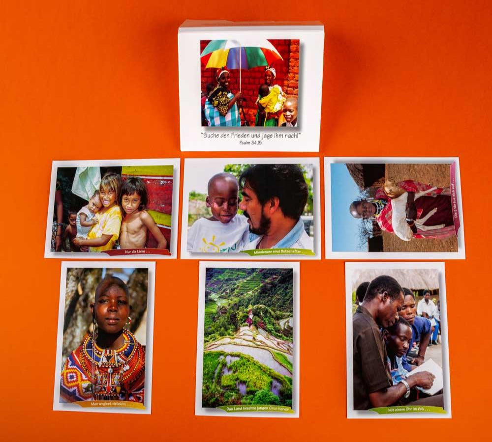 12er-Postkartenset: Suche den Frieden