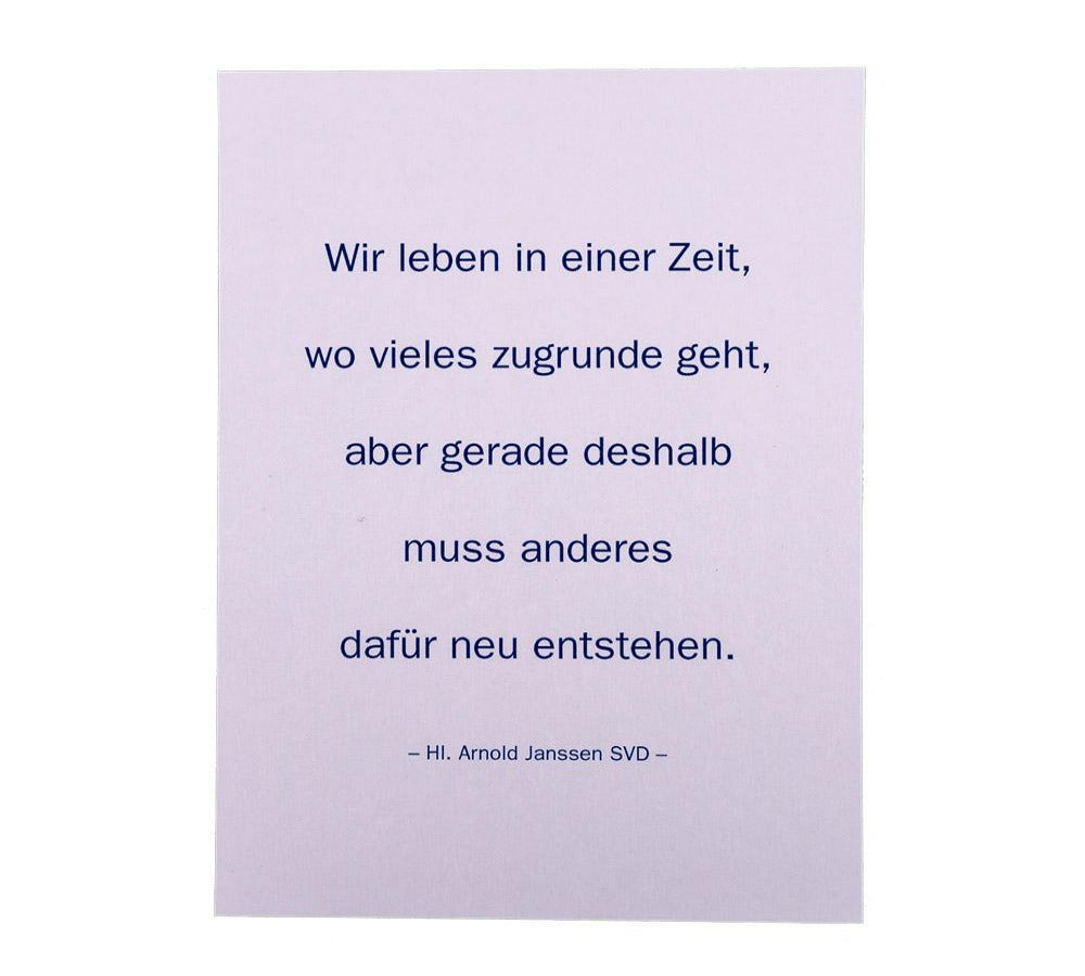 5er-Postkartenset: Wir leben in einer Zeit ...