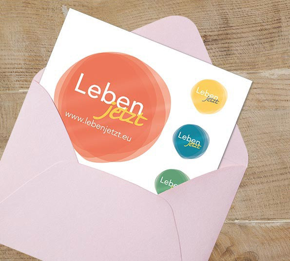 Aufkleber ‚Leben jetzt‘ (4er-Set)